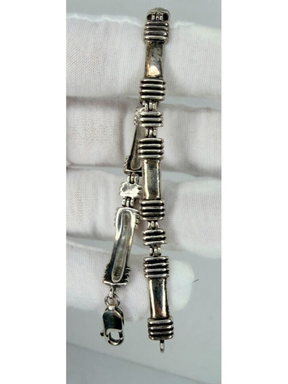 Vintage Sterling silver 925 Woman’s rectangular link bracelet